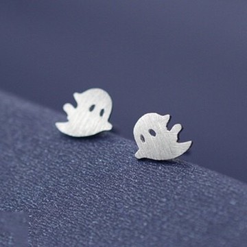 925純銀耳環耳針式耳飾-日韓時尚可愛幽靈母親節生日情人節禮物女飾品73ag347【獨家進口】【米蘭精品】