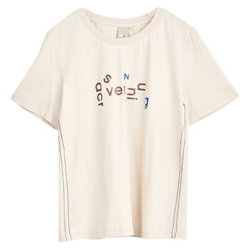 BOHRHOO 字母印花口袋 短Tee  S  卡其