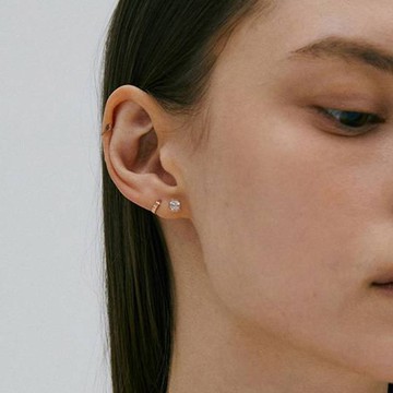 Tirr Lirr 女款 14K 羅羅八角形耳環  粉紅金