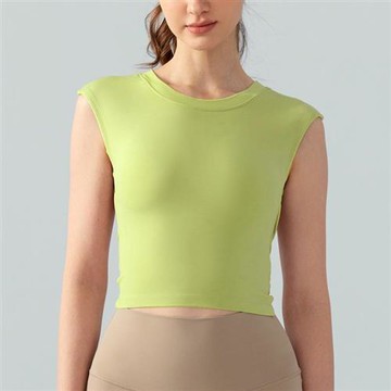 現貨+預購 女短袖運動服T恤瑜珈服親膚透氣速乾-無袖圓領露背收腰5色74ld3【獨家進口】【米蘭精品】