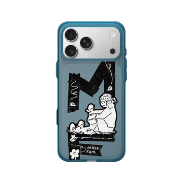 iPhone 17 Pro Max Clear (相機按鈕) 夜幕藍 - Abei - MaskBoy與小鳥坐著