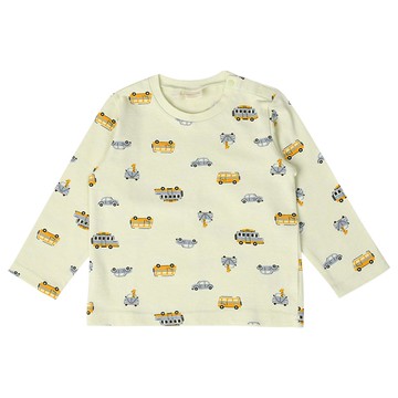 akachan honpo - 長袖T恤-花紋-淺綠色