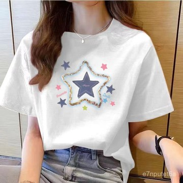 🔥⚡夏季上新⚡T恤女2025年新款時尚原宿風短袖設計感小衆上衣夏季寬鬆半袖ins潮 D0WX