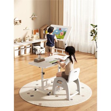 兒童學習桌可折疊可升降小學生寫字作業書桌臥室家用簡約電腦桌子