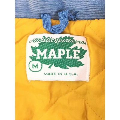 古着 80s USA製 MAPLE 豪華 チェーン ステッチ パデット 襟付き