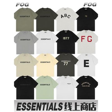 ESSENTIALS短袖t恤歐美高街FOG復線情侶男女ins潮牌純棉圓領寬松