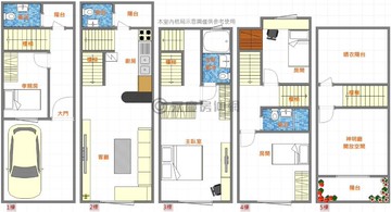 鳳山車庫5樓透天15年屋｜高雄市鳳山區過雄街