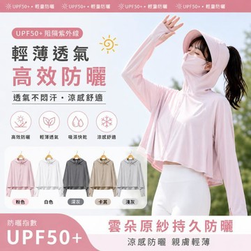 【白鳥麗子】涼感防曬夾克 夏日冰絲拉鏈黑膠帽簷連帽長袖外套（中大尺碼）店長推薦