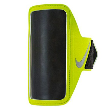 Nike Lean Arm Band [NRN65719OS] 運動 慢跑 自行車 輕量 手機 臂包 5吋 綠 銀