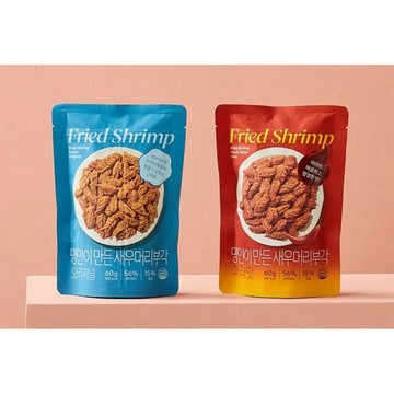 【韓國🇰🇷名人製作】酥炸蝦頭脆片 60g (原味／麻辣味)｜韓式海鮮餅乾 下酒菜 零食