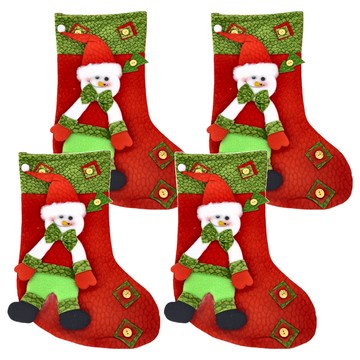 聖誕娃娃鈕釦聖誕襪  18吋  4個