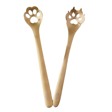 貓咪專用濕食壓泥湯匙2件組  1套  金色