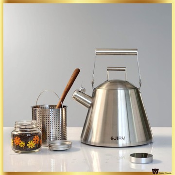EJIRY SUS304 口哨水壺 4L 帶泡茶器