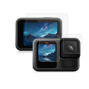 TELESIN GOPRO BLACK 13 鏡頭+螢幕 9H鋼化玻璃觸控保護貼