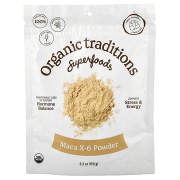 Organic Traditions, 瑪卡 X-6 黑色和紫紅色，5.3 盎司（150 克）