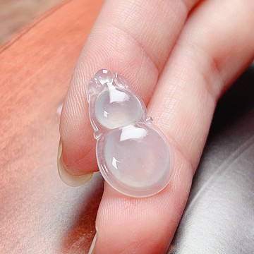 放光高冰種翡翠葫蘆 | 天然緬甸玉A貨翡翠 | 送禮