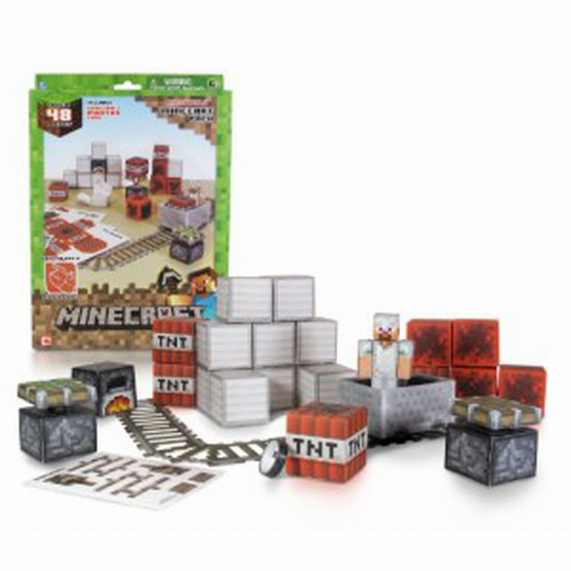 マインクラフト マイクラ Mojang Minecraft Papercraft Minecart Set Over 48 Piece 通販 Lineポイント最大1 0 Get Lineショッピング