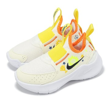 NIKE 童鞋 Flex Runner 3 PS 中童 小朋友 黃 橘 無鞋帶 套入式 運動鞋 HM3719-101
