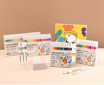 節奏 壓克力(丙烯)馬克筆 (AC-90 / 12色) (AC-150 / 24色) (AC-220 / 36色) (AC-300 / 48色) (AC-390 / 60色)【APP滿額下單10%點數(單一帳號最高5000點)】1/31止