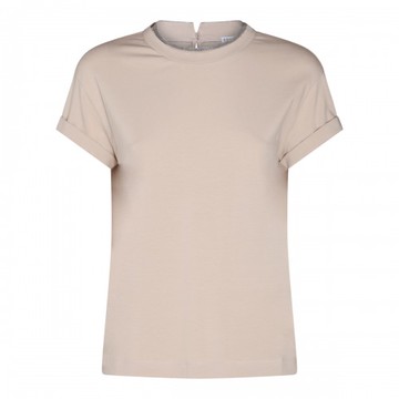 Brunello Cucinelli - Beige Cotton T-shirt L