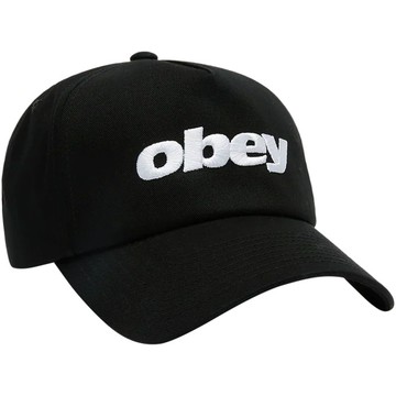 OBEY 100490146-BLK DELTA 5 PANEL HAT 滑板帽 / 五分割帽 (黑色)