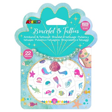 AVEnIR 海洋手鍊 + 紋身貼套裝  1個  藍色