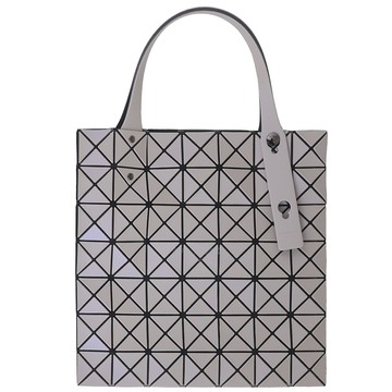 ISSEY MIYAKE 三宅一生 BAOBAO 米霧面方格7x7側肩/手提包
