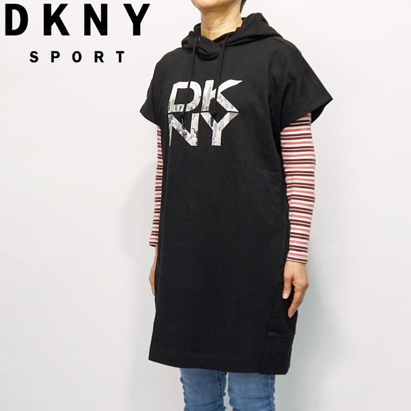 DKNY クーポン有 SPORT ビッグロゴ チュニック ストレッチ スウェット生地 ダナキャランニューヨーク 2SS2 ワンピース カジュアル  普段着 DPCD4435 通販 LINEポイント最大GET LINEショッピング