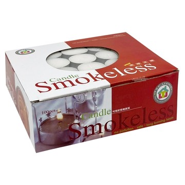 生活King 無煙茶燭100個 石蠟 100%棉芯 鋁杯支架 燃燒時間長  1盒