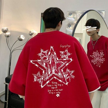台灣出貨【潮牌男裝】100%純棉短袖T恤男 重磅純棉t恤 夏天上衣 美式短袖 男生T恤 大尺碼上衣男 寬鬆上衣 男生短袖