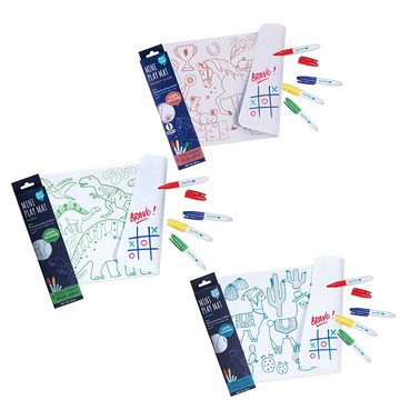 【法國 Super Petit】矽膠彩繪餐墊 - MINI - 可愛動物系列