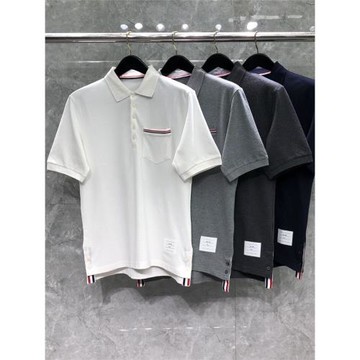 tb短袖polo衫男潮牌夏季寬松休閑翻領潮流紅白藍T恤半袖保羅衫潮