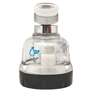 Water More 水摩爾 360度浴室廚房三段增壓噴灑頭  透明色  2個