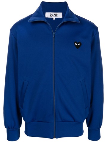 Comme Des Garçons Play - Heart-print track jacket - men - Cotton - S - Blue