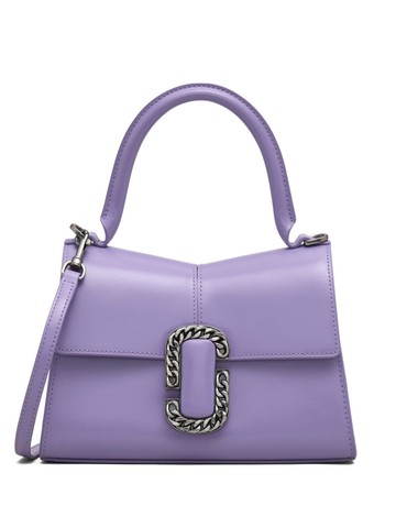 Marc Jacobs - The Top Handle bag - women - Polyurethane/Leather - One Size - Purple