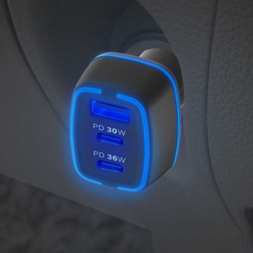 Kashimura 直插式高速快充QC+2PD車充頭66W