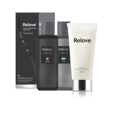 【Relove】私密衣物蛋白酵素去漬抗菌手洗精220mlx2(柔情/光韻/小蒼蘭)+私密胺基酸潔淨凝露120ML