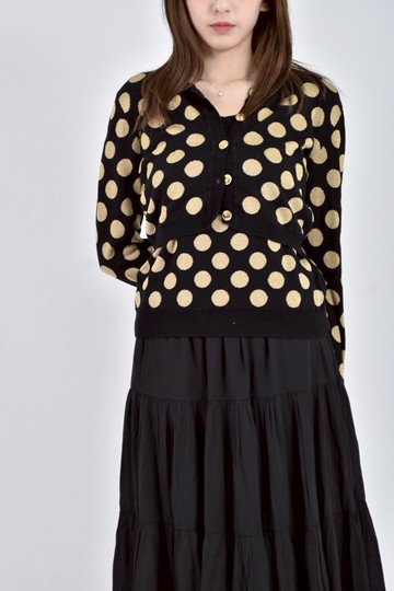 (S) moschino質感兩件式黑色長袖上衣