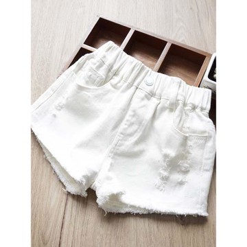 女童短褲夏季薄款2025新款寬松大童牛仔褲兒童白色褲子夏裝外穿歲