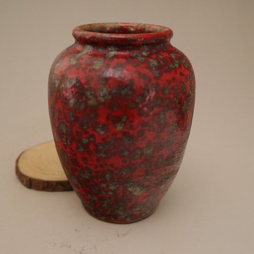 古玩陶瓷器收藏 窯變紅釉小罐水罐儲物罐家居擺件擺設工藝品禮品