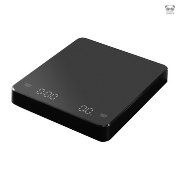 電子秤 CK2150 電子咖啡秤 LED顯示屏 帶計時功能（內置鋰電池）耐高溫 最大稱重3000g 黑色
