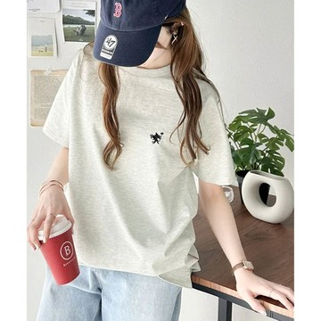 日本 Classical Elf - Java 純棉logo定番款短袖上衣-燕麥灰