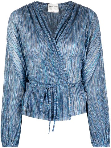 Forte Forte Lurex Plissè Tulle Crossover Shirt
