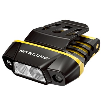 NITECORE 奈特科爾 NU11 智能感應帽夾燈 150流明 揮手調光 紅白雙光源 角度調節 夜釣  黑色  1個