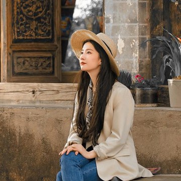 許紅豆劉亦菲同款帽子女款2024新款防曬草帽沙灘夏海邊遮陽太陽帽