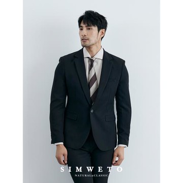 商務通勤甄選 男士一粒單排扣西裝咖色正裝套裝潮流黑色休閑西服