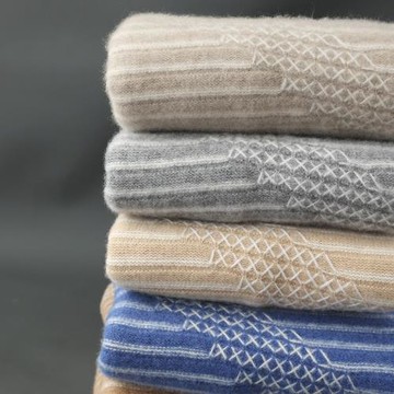 高端圓領羊絨衫男洋氣山羊絨冬季新款時尚保暖打底中青年洋氣毛衣