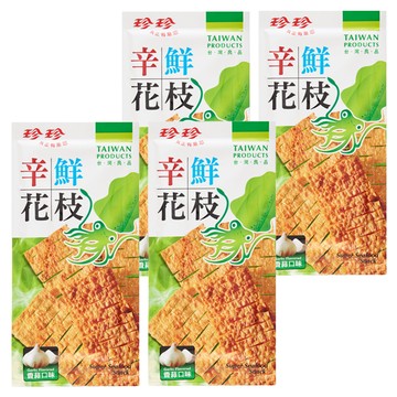 珍珍 辛鮮花枝 香蒜口味  28g  4包