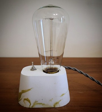 小金蔥水泥鎢絲檯燈-附切換開關