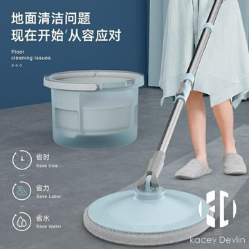 污水分離拖把旋轉拖把單桶清污分離拖把免手洗拖把家用一拖平板懶人拖地桶【聚物優品】